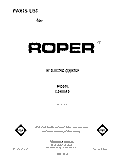 COVER Diagram and Parts List for C3408B2  Roper Range