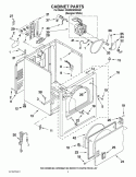 CABINET PARTS Diagram and Parts List for 3SWED5205SQ1  Whirlpool Dryer