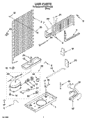 UNIT PARTS Diagram and Parts List for 8VET8WPKLQ05  Whirlpool Refrigerator