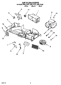 AIR FLOW PARTS Diagram and Parts List for GH9177XLB1  Whirlpool Microwave
