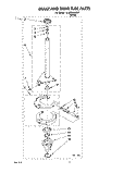 BRAKE AND DRIVE TUBE Diagram and Parts List for 3LBR5132BW1  Whirlpool Washer