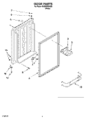 DOOR PARTS Diagram and Parts List for EL02PPXMQ00  Whirlpool Refrigerator