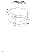 HEATER PARTS Diagram and Parts List for GU2548XTPS3  Whirlpool Dishwasher