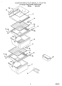REFRIGERATOR SHELF Diagram and Parts List for ED22TEXHW00  Whirlpool Refrigerator