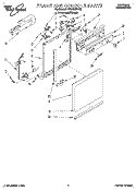 FRAME AND CONSOLE Diagram and Parts List for DP8700XYN3  Whirlpool Dishwasher