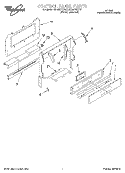 CONTROL PANEL Diagram and Parts List for SF387PEYN7  Whirlpool Range