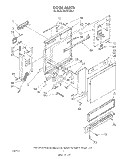 DOOR Diagram and Parts List for DU7216XS3  Whirlpool Dishwasher