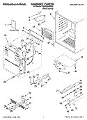 CABINET PARTS Diagram and Parts List for KBCS24LSBS01  KitchenAid Wine and Beverage Cooler