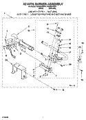 8318276 BURNER ASSEMBLY Diagram and Parts List for KGHS01PWH1  KitchenAid Dryer