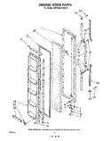 FREEZER DOOR Diagram and Parts List for ED22MK1LWR0  Whirlpool Refrigerator