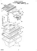 SHELF, LIT/OPTIONAL Diagram and Parts List for RT20AKXDN00  Roper Refrigerator