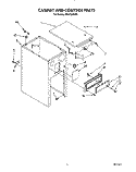 CABINET AND CONTROL Diagram and Parts List for TC4700XYP2  Whirlpool Trash Compactor