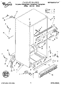CABINET Diagram and Parts List for ET22DMXDN01  Whirlpool Refrigerator