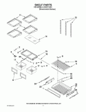 SHELF PARTS Diagram and Parts List for KFIS27CXMS1  KitchenAid Refrigerator