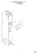 FREEZER LINER Diagram and Parts List for KSSS42QHX00  KitchenAid Refrigerator