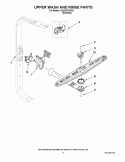 UPPER WASH AND RINSE PARTS Diagram and Parts List for KUDC03FVSS2  KitchenAid Dishwasher