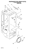 REFRIGERATOR LINER Diagram and Parts List for GD22SFXHS05  Whirlpool Refrigerator