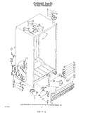 CABINET Diagram and Parts List for ED25SMXRWR2  Whirlpool Refrigerator