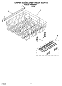 UPPER RACK AND TRACK PARTS Diagram and Parts List for TUD8700SQ0  Estate Dishwasher