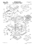 OVEN Diagram and Parts List for SB160PEXQ1  Whirlpool Wall Oven