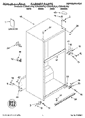 CABINET PARTS Diagram and Parts List for KTRS22ELWH02  KitchenAid Refrigerator