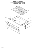 BROILER PARTS, OPTIONAL PARTS (NOT INCLUDED) Diagram and Parts List for TGS325MT6  Estate Range