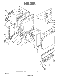 DOOR PARTS Diagram and Parts List for DU3014XL1  Whirlpool Dishwasher