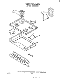 COOKTOP Diagram and Parts List for SE950PSPW0  Whirlpool Range