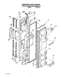 FREEZER DOOR Diagram and Parts List for RS22ARXXW00  Roper Refrigerator