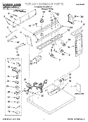TOP AND CONSOLE, LIT/OPTIONAL Diagram and Parts List for SGDS800HQ0  Whirlpool Dryer