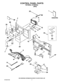 CONTROL PANEL PARTS Diagram and Parts List for CGT8000AQ0  Whirlpool Washer Dryer Combo
