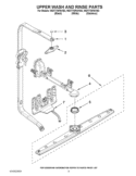 UPPER WASH AND RINSE PARTS Diagram and Parts List for WDT770PAYW3  Whirlpool Dishwasher