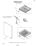 DISHRACK Diagram and Parts List for DU4003XL1  Whirlpool Dishwasher