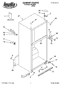 CABINET PARTS Diagram and Parts List for IMT186306  Inglis Refrigerator