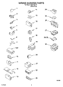 WIRING HARNESS PARTS Diagram and Parts List for LSB6400LW1  Whirlpool Washer