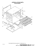 INTERNAL OVEN Diagram and Parts List for SF3020SRW5  Whirlpool Range
