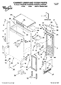 CABINET LINER AND DOOR PARTS Diagram and Parts List for GI1500XHB8  Whirlpool Ice Maker