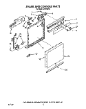 FRAME AND CONSOLE Diagram and Parts List for LUD2100X3  Whirlpool Dishwasher