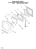OVEN DOOR Diagram and Parts List for GMC275PDS6  Whirlpool Microwave Oven Combo
