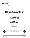 SECTION Diagram and Parts List for KWVU205YBA0  KitchenAid Range Hood