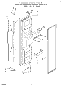 FREEZER DOOR Diagram and Parts List for KSUP25QDAL05  KitchenAid Refrigerator