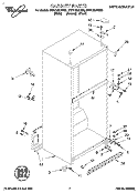 CABINET Diagram and Parts List for ET21DMXDW02  Whirlpool Refrigerator