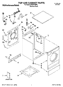 TOP AND CABINET PARTS Diagram and Parts List for KHWV01RSS0  KitchenAid Washer