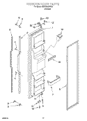 FREEZER DOOR Diagram and Parts List for 4KSRS22QFA03  KitchenAid Refrigerator