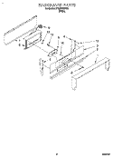 BACKGUARD Diagram and Parts List for SF330PEWW5  Whirlpool Range