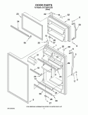 DOOR PARTS Diagram and Parts List for 5VET2WPKLQ06  Whirlpool Refrigerator