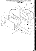 DRYER FRONT PANEL AND DOOR Diagram and Parts List for LTG6234AN3  Whirlpool Washer Dryer Combo