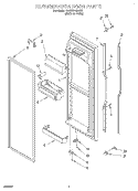 REFRIGERATOR DOOR Diagram and Parts List for 8340NFSBS00  Whirlpool Refrigerator