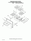 FREEZER DOOR PARTS Diagram and Parts List for KFXS25RYBL2  KitchenAid Refrigerator