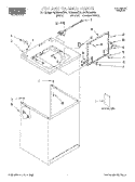 TOP AND CABINET, LITERATURE Diagram and Parts List for RAB5232EN1  Roper Washer